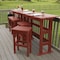 Highwood Usa Lehigh 6pc Bar Height Outdoor Patio Furniture Balcony Set AD-KITBALC201-RED - alternate 2
